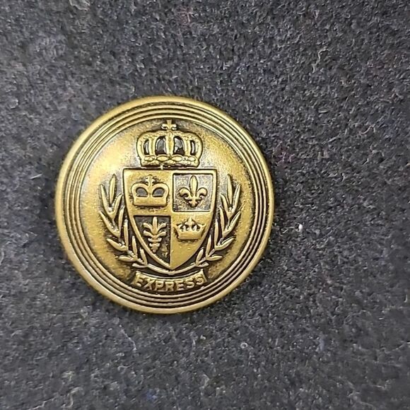 Express Black Wool Peacoat Double Breasted Classic Overcoat Heavy Winter Coat - Picture 4 of 11